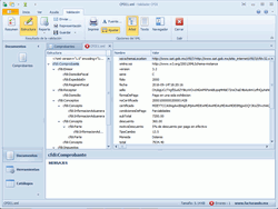 Opciones para visualizar el XML en formato de árbol, texto ó navegador.